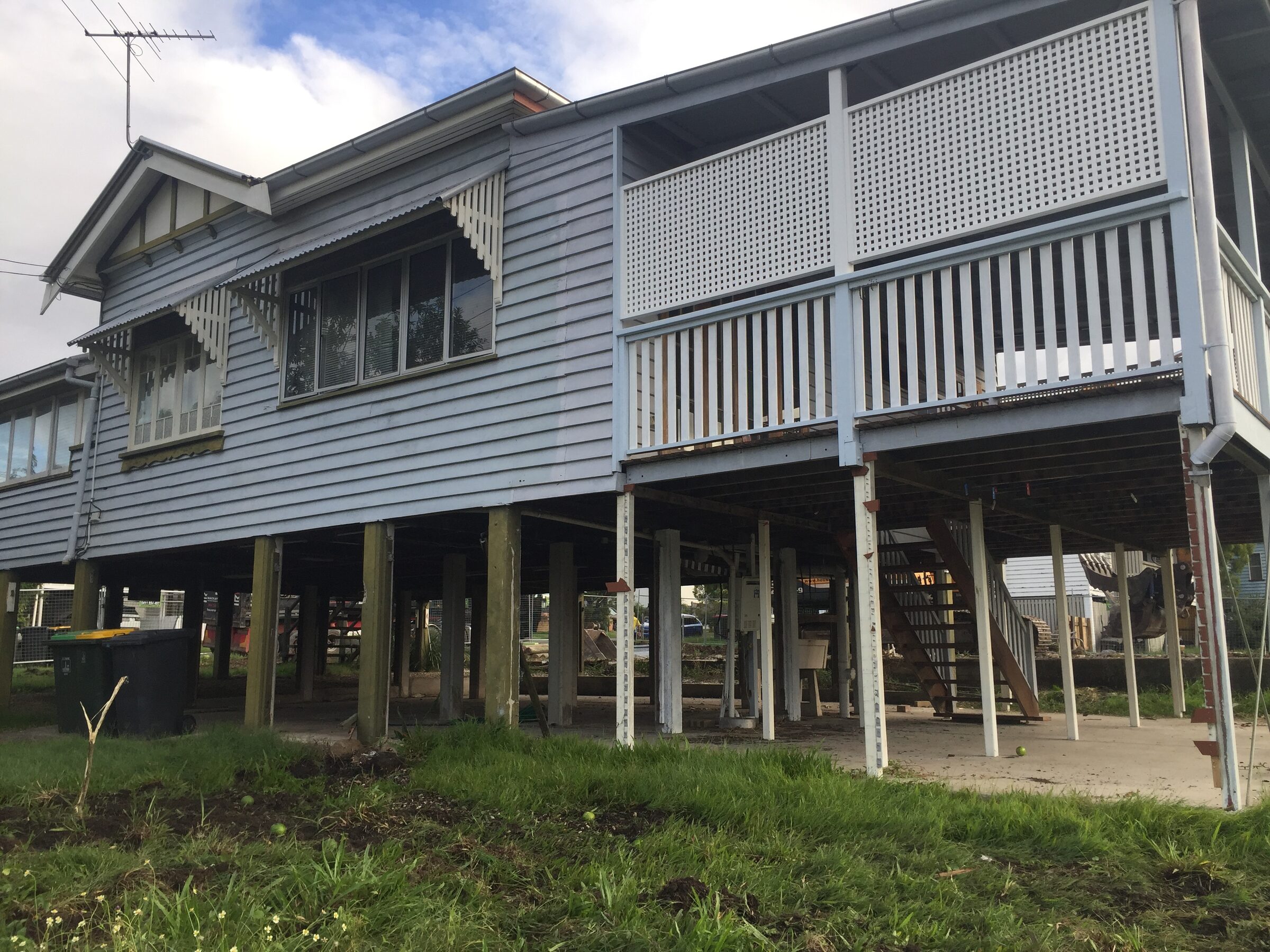 Structural engineering work during a Queenslander build