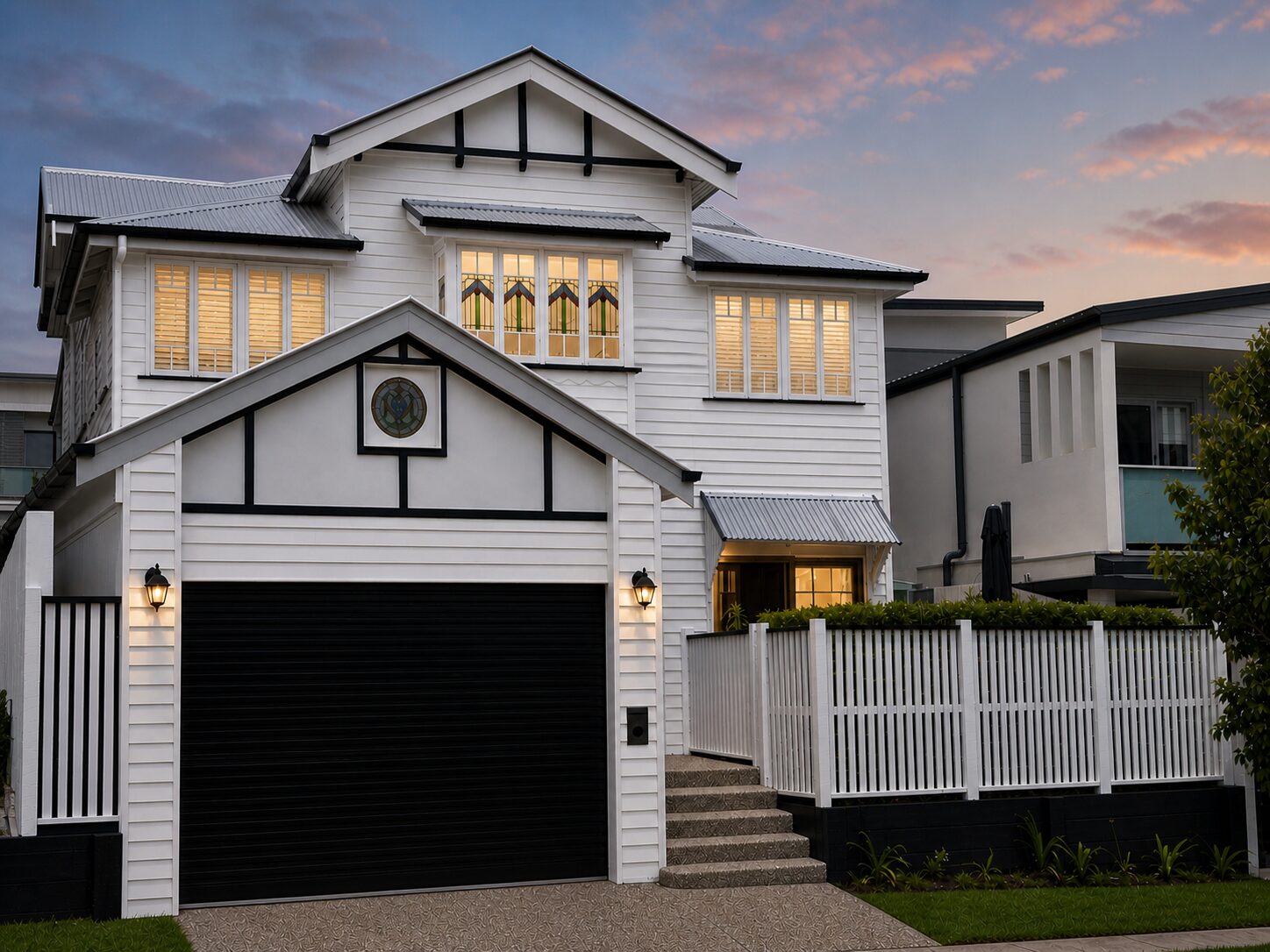 Finished lower level of the raised Coorparoo Queenslander