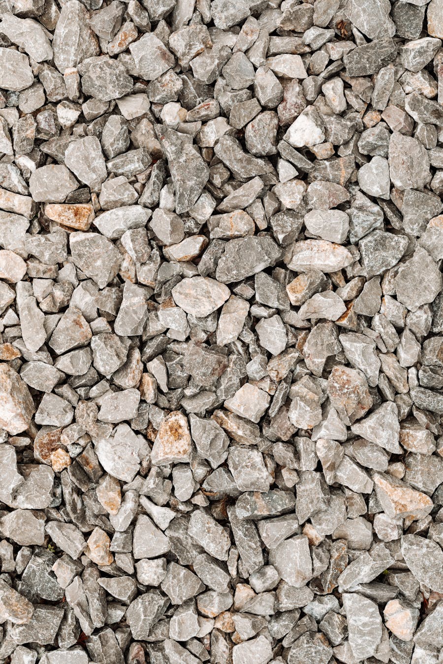 Close-up of compacted crushed-rock road base